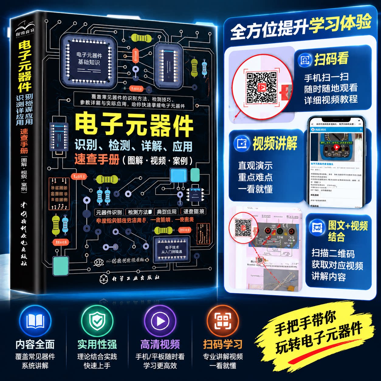 Phiên bản 2025 của linh kiện điện tử từ cơ bản đến thành thạo về nhận dạng, phát hiện, ứng dụng hàn, hướng dẫn tham khảo nhanh về ứng dụng hàn, bộ dao động chỉ báo vạn năng, thiết kế bảng mạch điện tử pcb, bách khoa toàn thư về bảo trì thiết bị gia dụng, sách tự học của thợ điện kỹ thuật