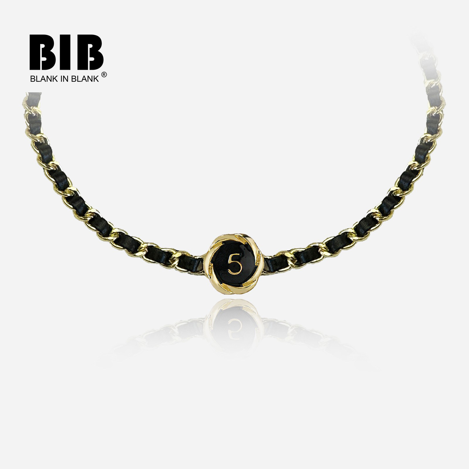 明星同款复古皮革编织小香风项链