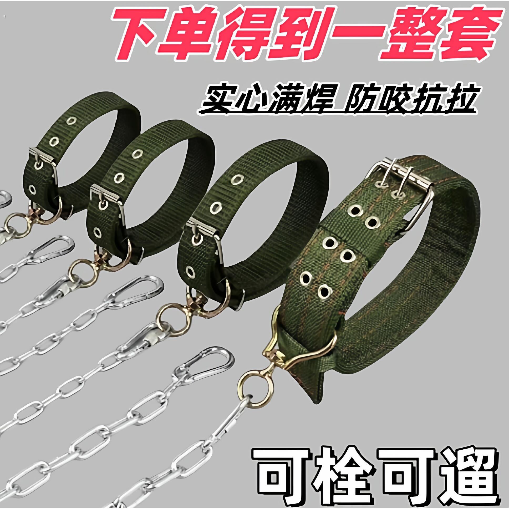 狗链子狗牵引绳狗项圈脖套大中小型宠物用品拴狗铁链防咬断遛狗绳