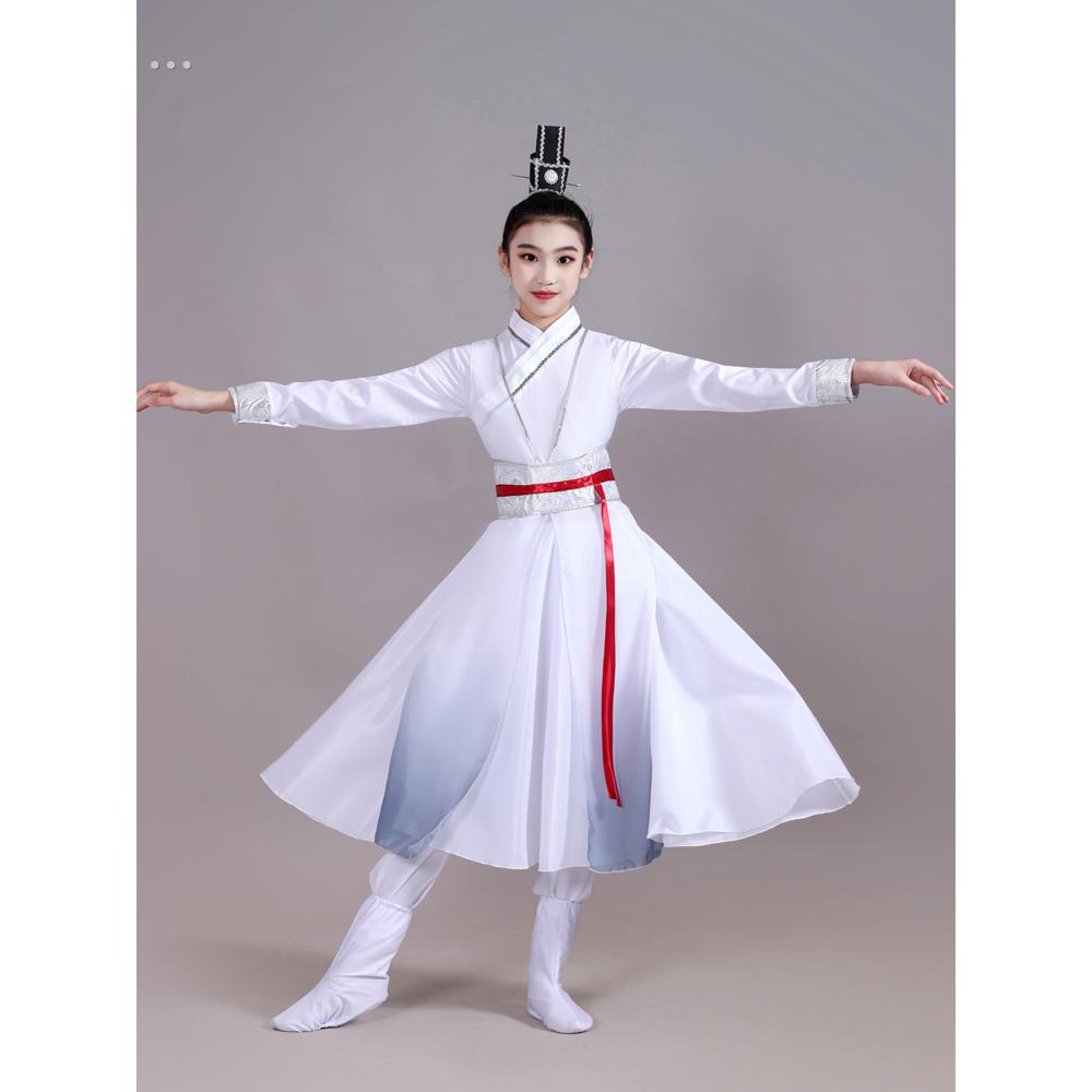 少年志儿童演出服壮志少年行古典舞中小学朗诵水墨汉服国学表演服