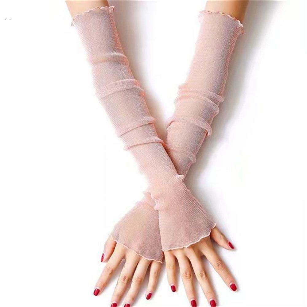 采购产品夏季防晒袖，袖，网眼手套，冰丝绸袖，蕾丝手臂袖，皮肤