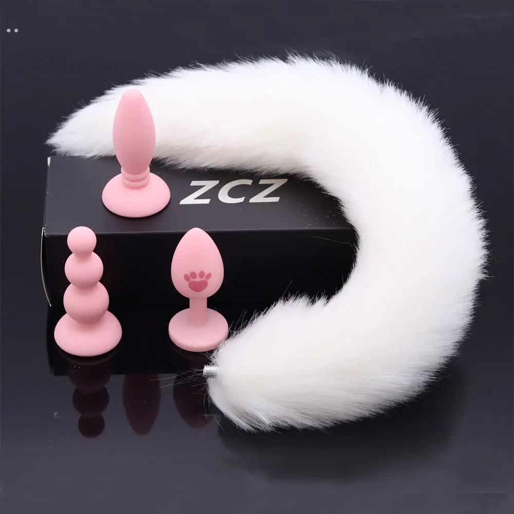 矽胶尾巴肛赛狐狸小尾巴插件可动性感缸塞塞子外出小号迷你女性感