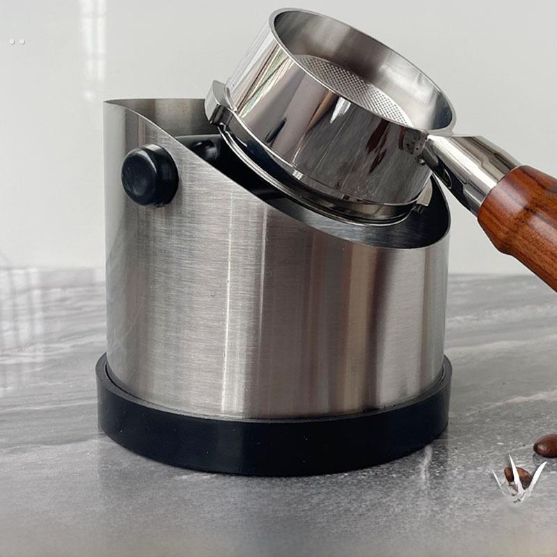 不锈钢粉渣桶咖啡废渣敲粉桶粉渣盒家用意式咖啡机手柄敲渣桶容器