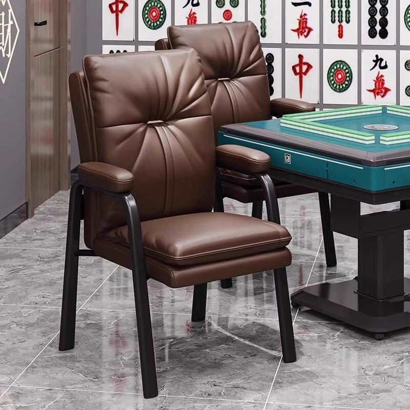 棋牌室麻将馆专用椅子家用加高椅靠背四腿椅办公会议椅老人椅凳子