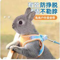 兔子牵引绳防挣脱遛小兔子专用神器背心式可伸缩外出的衣服溜绳子