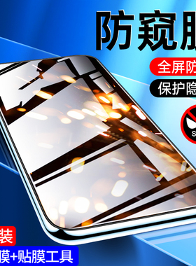 适用荣耀x10防窥膜x10max防窥屏抗蓝光honor手机膜无白边高清玻璃防摔华为钢化膜全屏覆盖TEL-AN00防指纹5G版