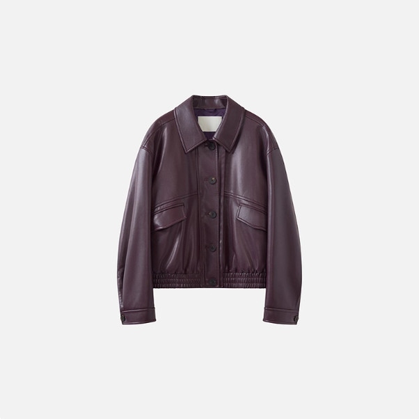 衣播商场女装复古高级甜酷风皮质PU短外套BDT1PD1312旧时光的褶皱