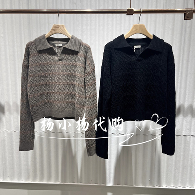 衣播商场女装冬季新款复古翻领长袖套头针织衫BDS4SD3690骑士之名