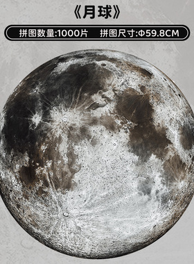 botop成人拼图月球地球圆形进口黑卡1000片儿童益智玩具正品包邮