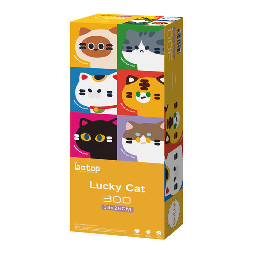 Botop黑卡招财猫300片闪光膜拼图