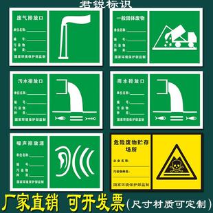废气排放口标识牌污水排放口一般固体废物噪声排放源标志牌铝现货