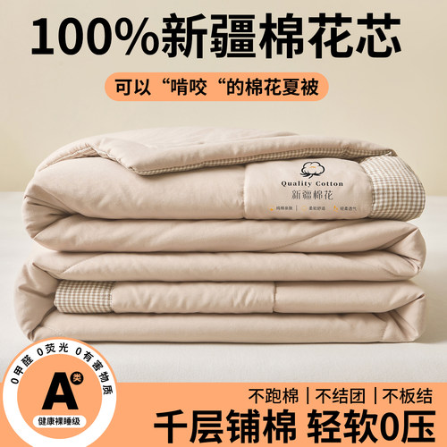 【夏季必选】全棉纯棉薄被子被芯