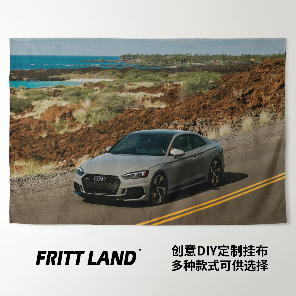 奥迪RS5A5装饰背景墙布海报挂布