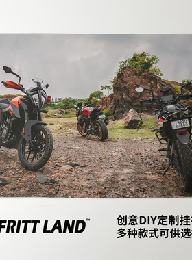 KTM 390 ADVENTURE R拉力机车摩托车周边装饰画背景墙布挂布海报