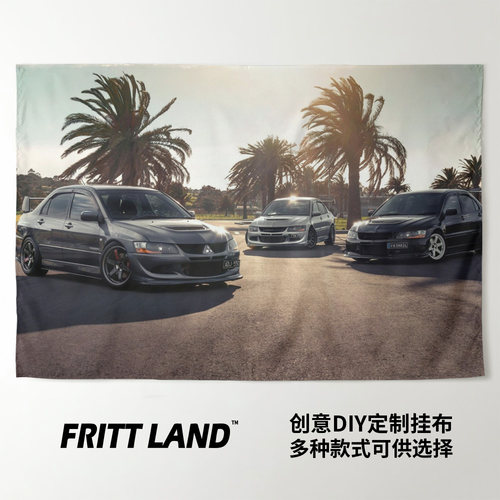 挂布三菱EVO经典JDM汽车