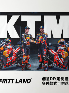 KTM车队杰克米勒Jack Miller摩托赛车手写真海报周边壁挂挂毯挂布