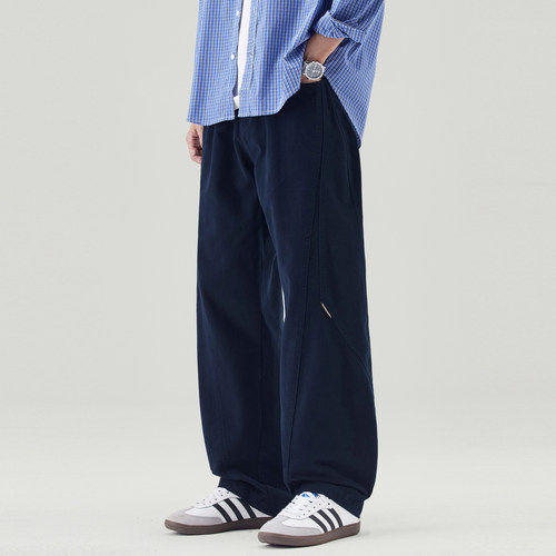 美式重磅阔腿运动工装裤