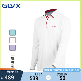 高尔夫服装男装长袖POLO衫休闲衣服男士上衣户外运动弹力球衣