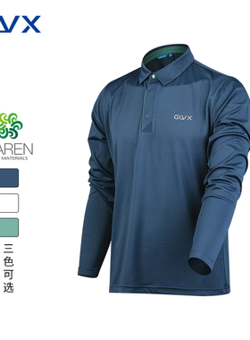 高尔夫服装男装长袖POLO衫休闲衣服男士上衣户外运动弹力球衣