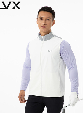 高尔夫服装男背心春夏轻薄防风速干弹力立领马甲