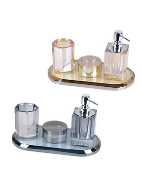 现代轻奢水晶洗手液瓶子卫浴摆件