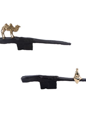 现代中式骆驼摆件动物电视柜