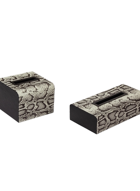 简约现代餐厅皮革纸巾盒摆件