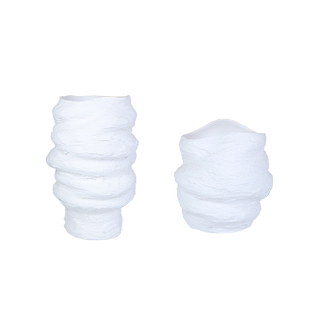 现代新中式简约家居素白花瓶售楼处创意软装设计花插陶瓷花器摆件