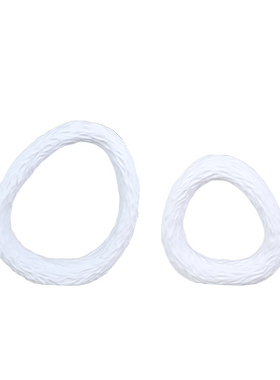 现代简约客厅白色环形陶瓷摆件