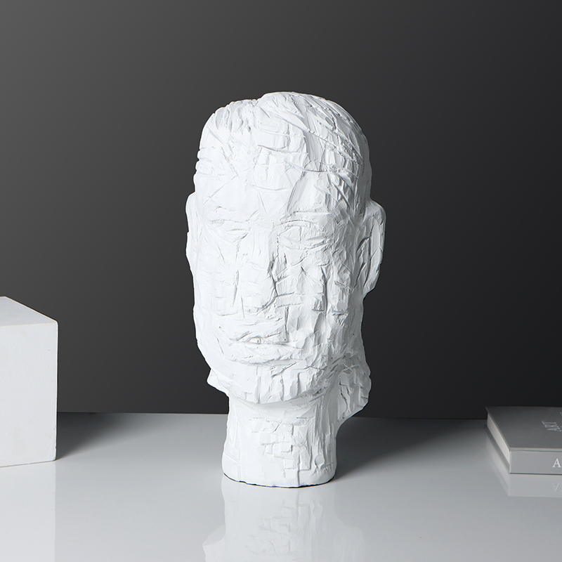 现代极简抽象雕塑人物头像艺术品样板房客厅摆件创意玄关软装饰品