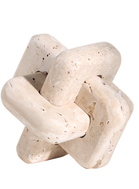 欧式书房链条魔方大理石摆件