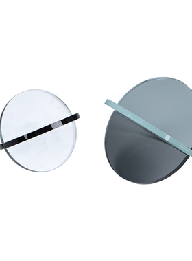 透明灰色几何十字摆件客厅装饰品