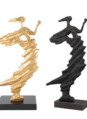 铸铝摆件简约客厅抽象人物装饰品