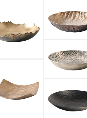 现代无障碍豪华椭圆形装饰托盘模型房创意家庭餐桌咖啡桌水果盘储