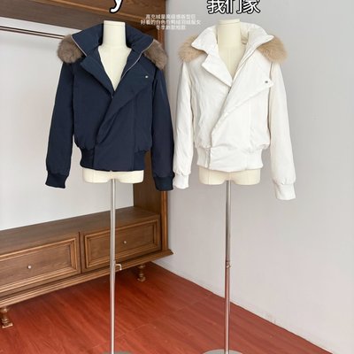 SUNONEONE 狐狸毛领加色加大版连帽羽绒服外套女