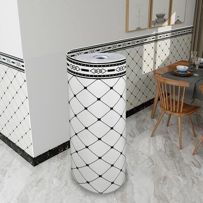 整卷式墙裙护墙板自粘防水防潮商用店铺防撞壁贴装旧壁饰翻新自贴