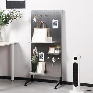 金属洞洞板陈列架置物架书房阳台办公室店铺收纳层架落地隔断屏风