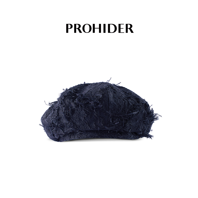 PROHIDER颇嗨 春季新款睫毛毛贝雷帽灵动层次感气质百搭圆顶帽女