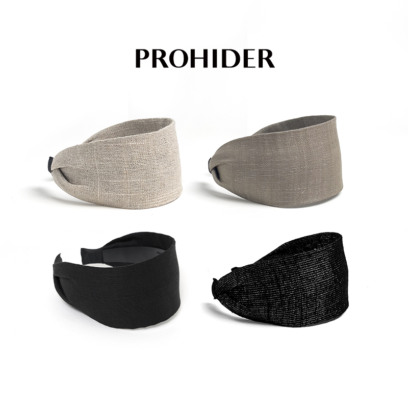 轻奢亚麻混纺宽边发箍