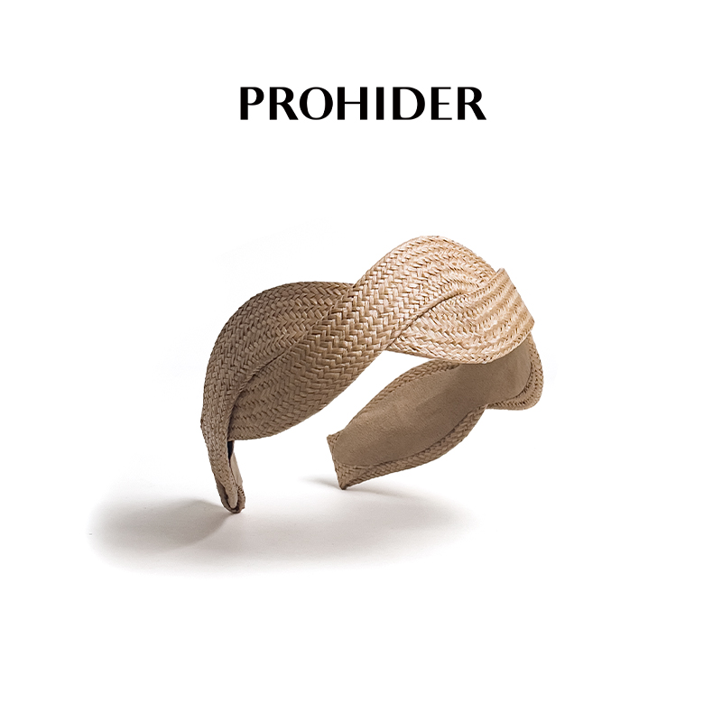 2025夏季立体扭扭草编超轻发箍