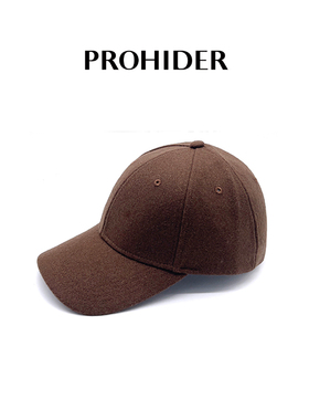 PROHIDER颇嗨 秋冬新款 经典羊毛气质百搭极简棒球帽美式休闲男女