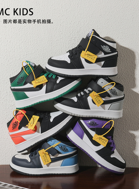 真皮儿童运动鞋秋冬加绒二棉鞋女童高帮鞋保暖男童篮球鞋中大童鞋