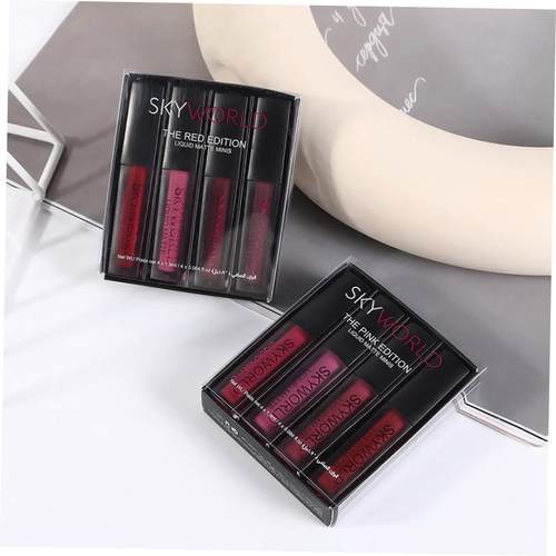 SKY Lip Gloss Glaze 4pc Set Matte Liquid Lipstick Waterproot