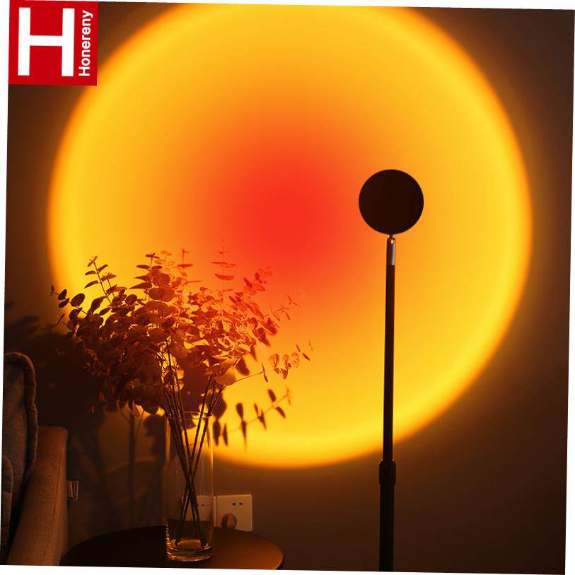 Sunset Lamp Rainbow Projector Night Light Led Desk Lamp Deco