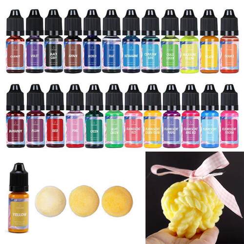 10ml 24color Liquid Candle Dye Colorant DIY Soy Wax Beeswax