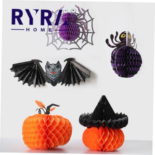 Halloween Bat Paper Pendant Party Decoration Props Supplies