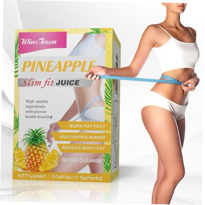 现货pinepple slim fit juice 冲饮果汁粉for weight loss detox