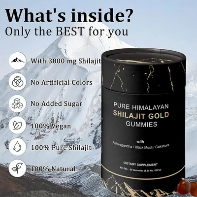 现货TK喜来芝软糖Shilajit gummies素食果胶亚马逊外贸工厂