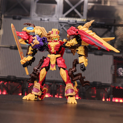 华夏机甲魂第二弹无限拼装变形三合体模型三国男孩玩具礼物