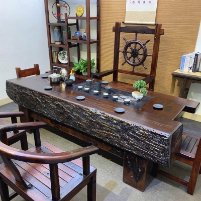 老船木茶台图片,茶桌_大山谷图库